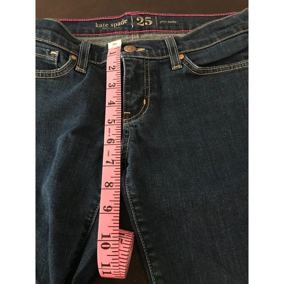 Kate Spade Jeans Women's Play Hooky Broome Street Skinny Dark Blue Denim - 25 - Picture 8 of 14